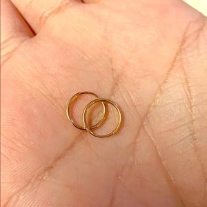 14K Rose Gold Endless Hoop Earrings